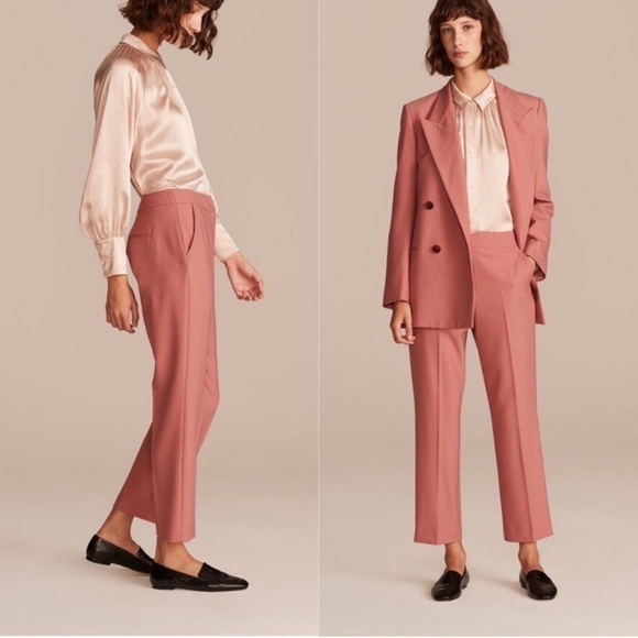Rebecca Taylor Notch Gabardine Trouser Pants - Picture 1 of 12